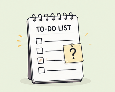 To-do list representing planning and organisation difficulties in ADHD